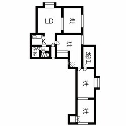 ビュースター星置B棟の物件間取画像